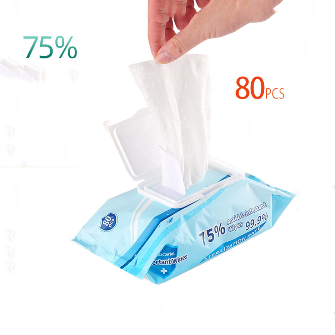 Best Price 75% Antibacterial Alcohol Wipes High Efficiency Hand Sanitizer Wipes for Car Wash Sterilization Rate 99.9% 图2