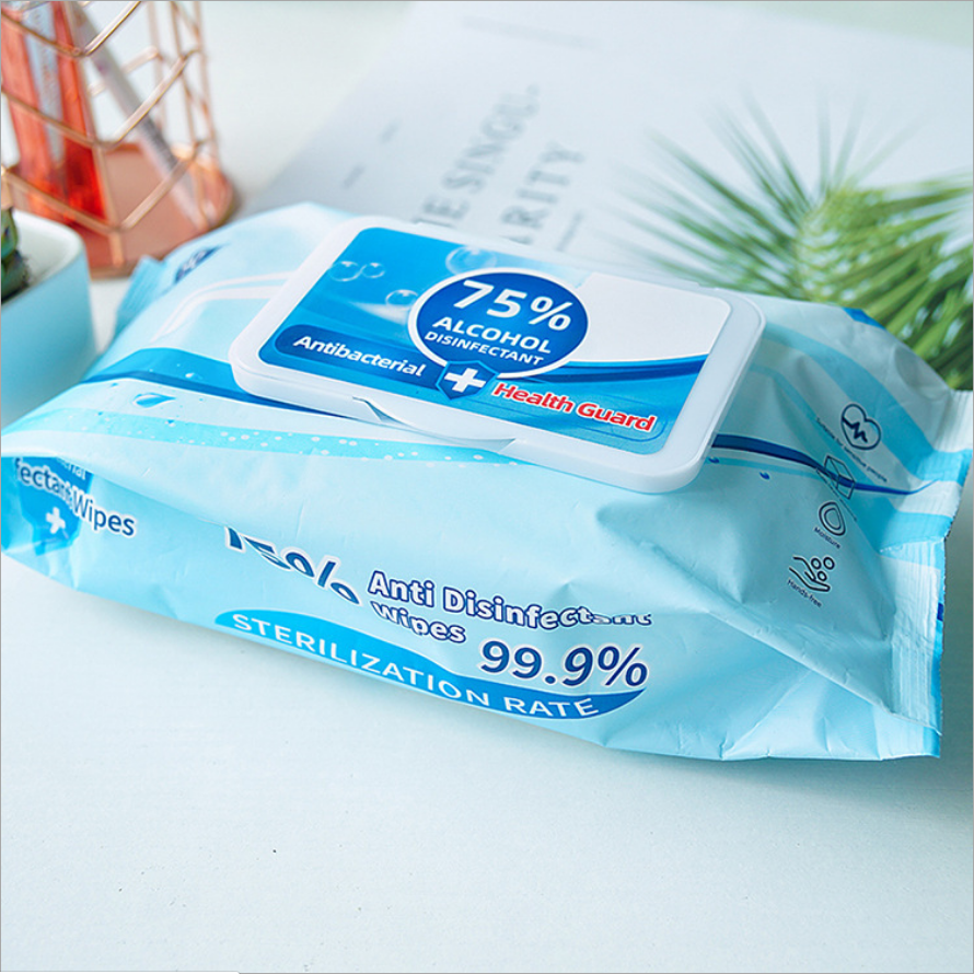 Best Price 75% Antibacterial Alcohol Wipes High Efficiency Hand Sanitizer Wipes for Car Wash Sterilization Rate 99.9% 图4