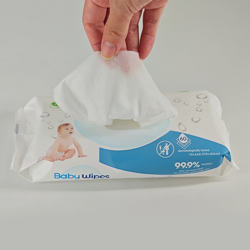 Factory Custom 60 Pcs Eco-Friendly Baby Wet Wipes Soft and Non-Irritating for Infants and Pregnant Baby Skin Cleaning 图4