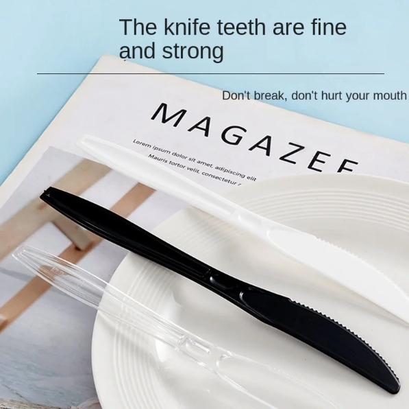 Factory Custom Logo Premium Plastic Disposable Spoon Fork Knife Paper Toothpick Cutlery Set for Food Restaurant Party 图6
