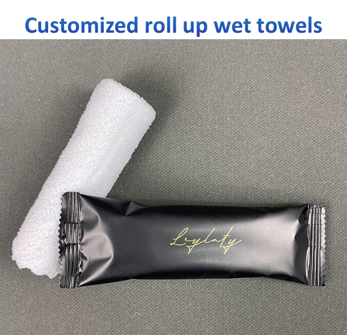 Factory Custom Logo Roll Polyester Single Wet Towels for Chain Catering Hot Pot Shops Hotel Restaurant 图2