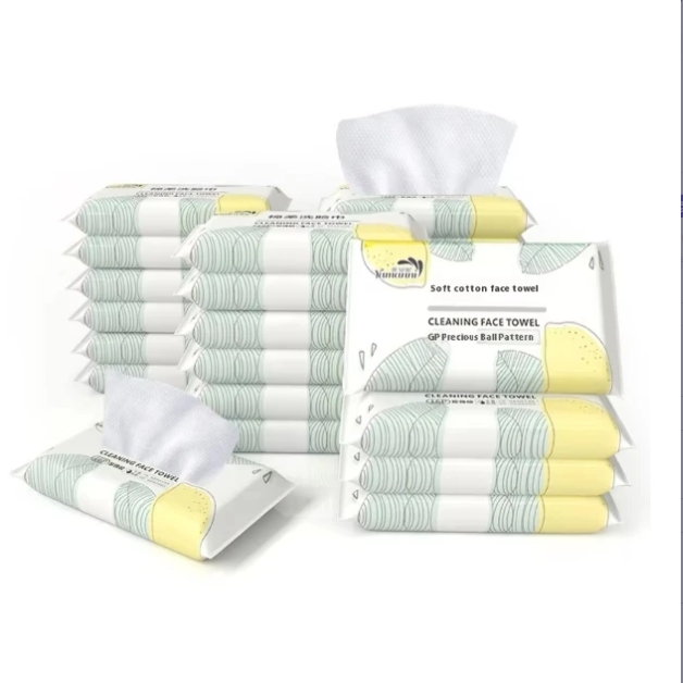 Factory Custom Logo Skin Friendly Portable Wet & Dry 16pcs Soft Cotton Facial Wipes for Cleaning Face Hands Feminine Care 图3