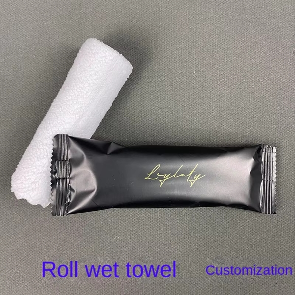 Factory Customize Logo Package Disposable Single Roll Wet Towel for Club Hotel Restaurant Cafe Exhibition Premium 图4