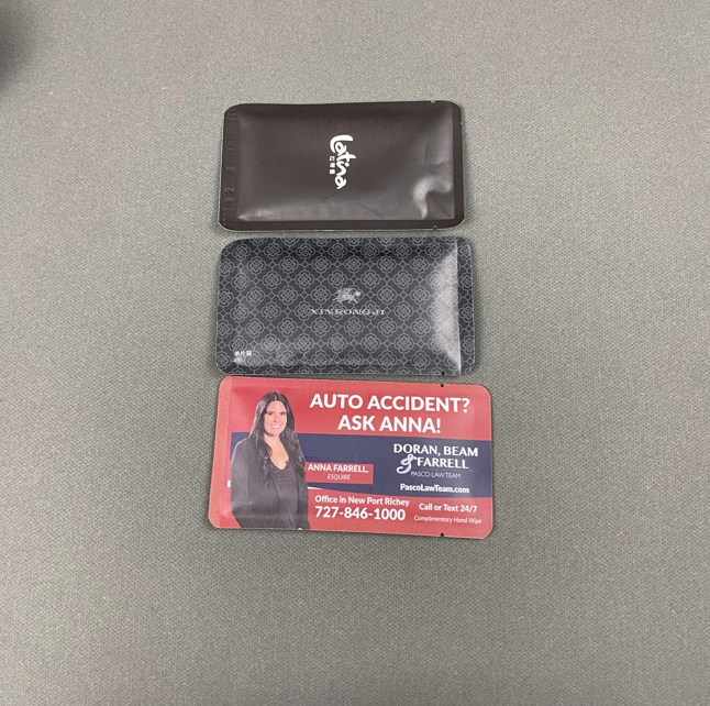Factory Customized Logo Commercial Advertisement Wet Wipes 1-Piece Four Side Seal for Banquet Restaurant Hotel Cleansing Wipes 图5