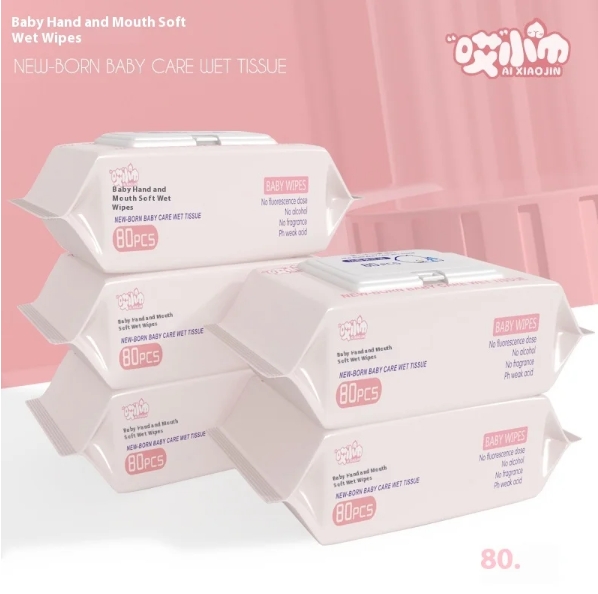 Factory Price Custom Logo Eco-Friendly 80pcs Baby Wet Wipes Soft Non-Irritating Skin Cleansing Wipes for Infants Full Body 图4