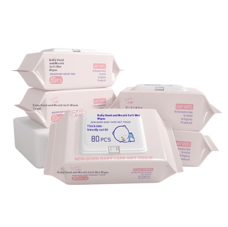 Factory Price Custom Logo Eco-Friendly 80pcs Baby Wet Wipes Soft Non-Irritating Skin Cleansing Wipes for Infants Full Body 图5