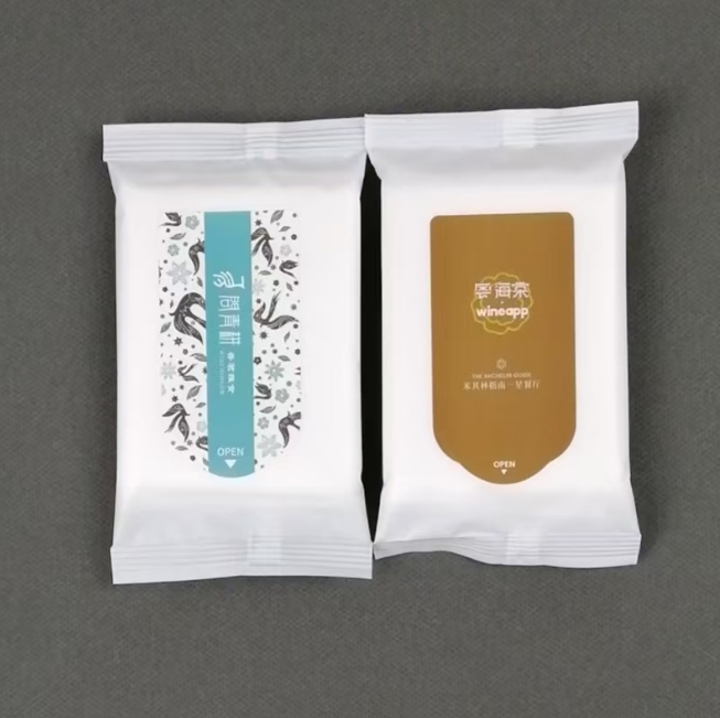 Factory Promotion Custom Small Order 5-Pcs Eco-friendly Wet Wipes for Hotel Catering Advertising Exhibitions Weddings