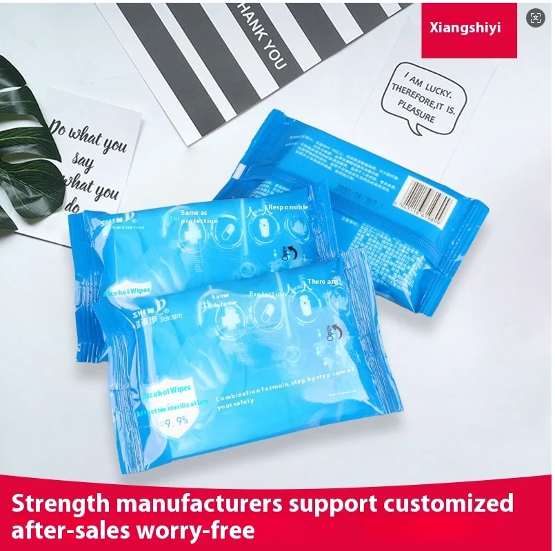 High Quality 10PCS 75% Alcoholic Wet Wipes Factory Customized Multipurpose with 99.9% Sterilization Rate Eco-Friendly 图5