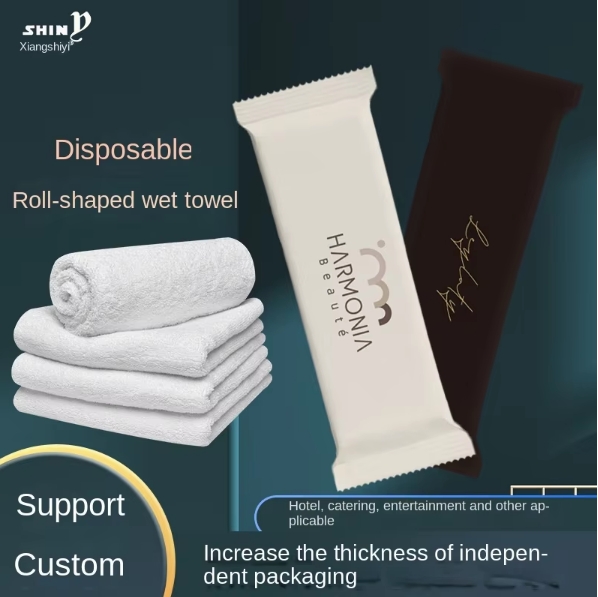 Hot Sale Customizable Single Roll Wet Polyester Towel Premium Quality Factory Packaged for Club Hotel Restaurant Cafe Exhibition 图3