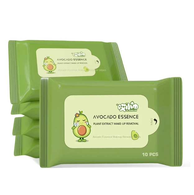 Hot Sale Factory Custom Logo Non-Irritating Feminine10pcs Makeup Remover Wipes for Lip Gloss Eyelid for Pregnant Women 图2