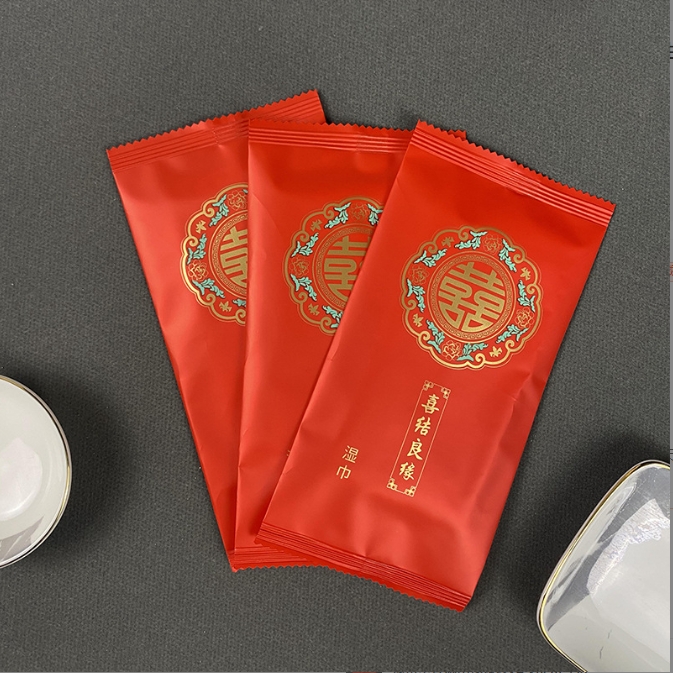 Hot Sale Factory Custom Logo Package 1pc Large Thickened 25x25cm Wet Towel for Chain Catering Hot Pot Shop 图3