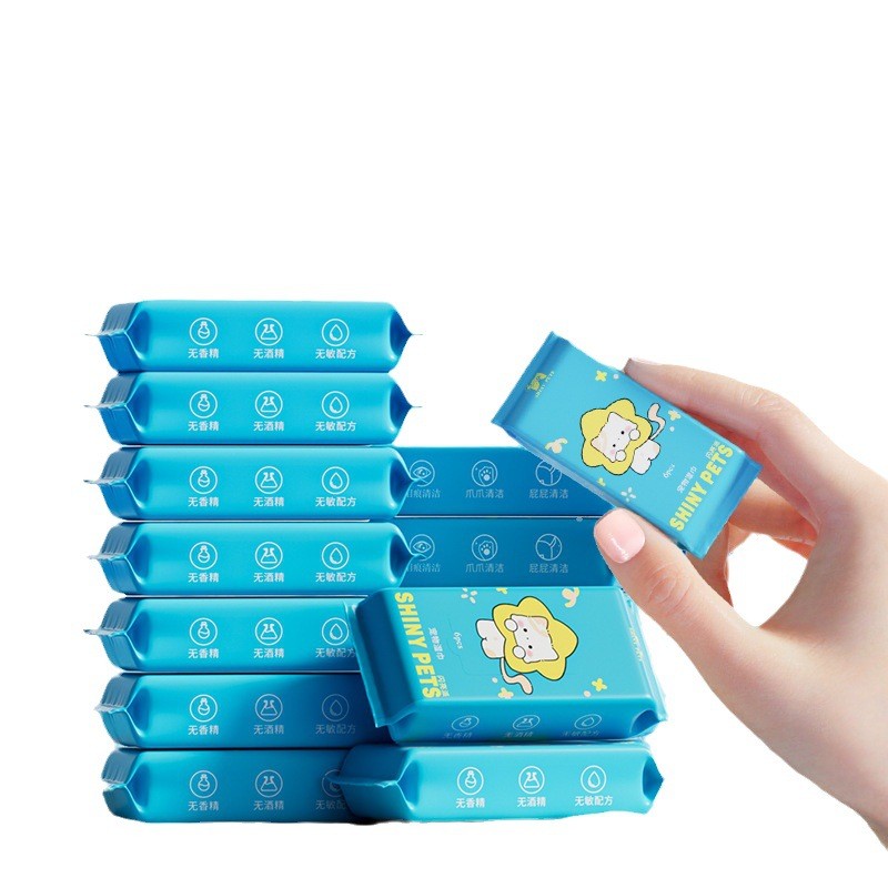 Hot Sale Factory Customized Logo Package Eco-Friendly Cats Dogs 1 PiecePet Wipes for Pets Full Body Cleaning 图3