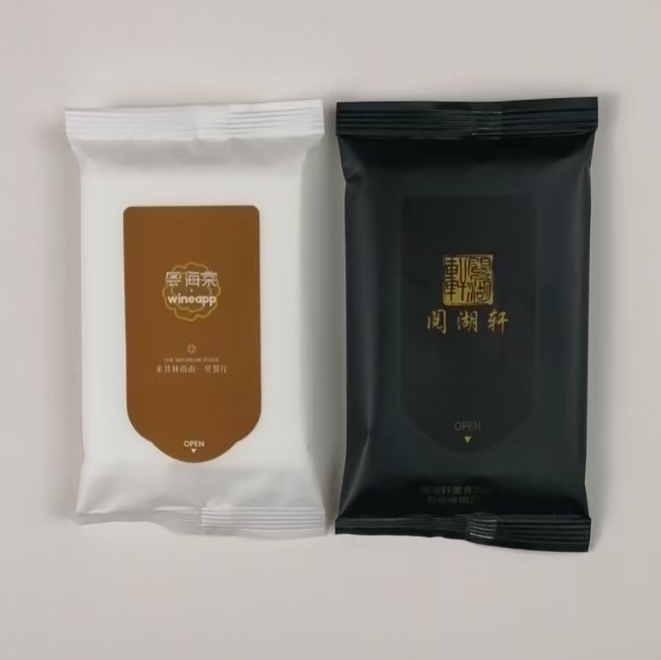 Hot Sale Factory Small Order Custom Logo Eco Friendly 5-Pcs Wet Wipes for Hotel Catering Advertising Exhibitions Weddings 图4