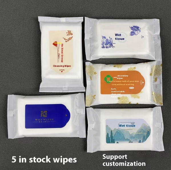 OEM Factory Custom Logo 5-Pcs Eco-friendly Wet Cleansing Wipes for Hotel Catering Advertising Exhibitions & Weddings 图5