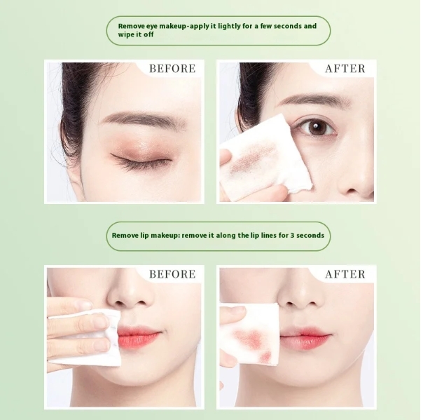 OEM Factory Custom Logo 60pcs Wet Wipes Non-Woven Makeup Remover for Face Eyelid Mouth-Feminine Makeup Removal 图6