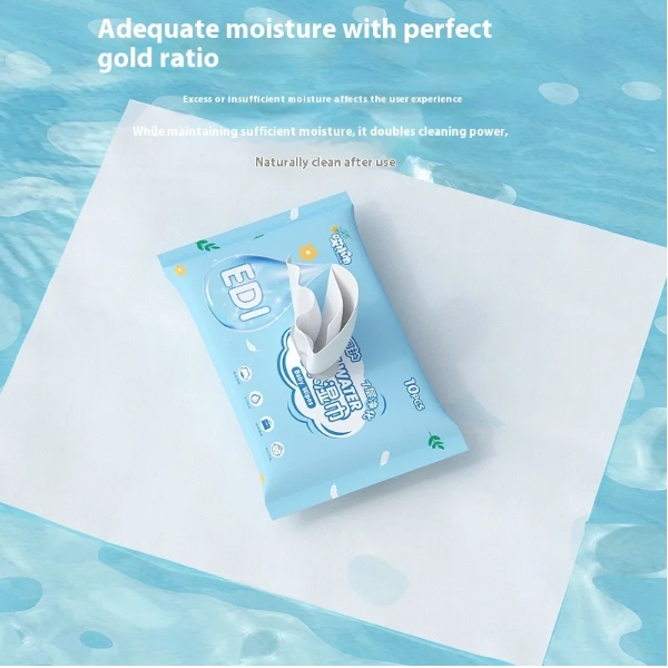 OEM Factory Custom Logo Eco-friendly Pure Water Soft Non-Irritating 10pcs Baby Wipes for Cleaning Baby Hand Mouth Nose 图3
