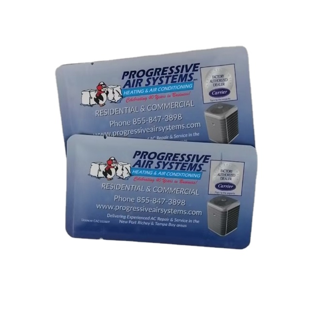 OEM Factory Customized Logo 2-Piece Wet Cleansing Wipes Four Side Seal for Cleaning Air Conditioning Banquet Restaurants Hotels