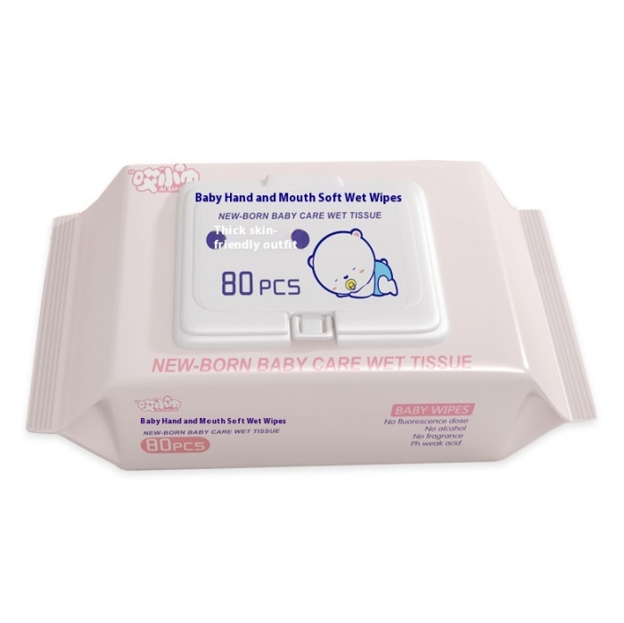 OEM Factory Customized Logo Eco-Friendly Soft Non-Irritating 80pcs Baby Wet Wipes for Infants Full Body Skin Cleansing Wipes 图3
