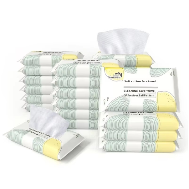 OEM Factory's 16pcs Soft Cotton Facial Wipes Wet Dry Skin Friendly for Cleaning Face Feminine Care Eco-Friendly Custom Logo 图3