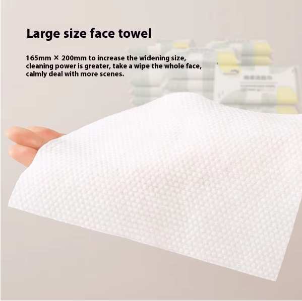 OEM Factory's 16pcs Soft Cotton Facial Wipes Wet Dry Skin Friendly for Cleaning Face Feminine Care Eco-Friendly Custom Logo 图4