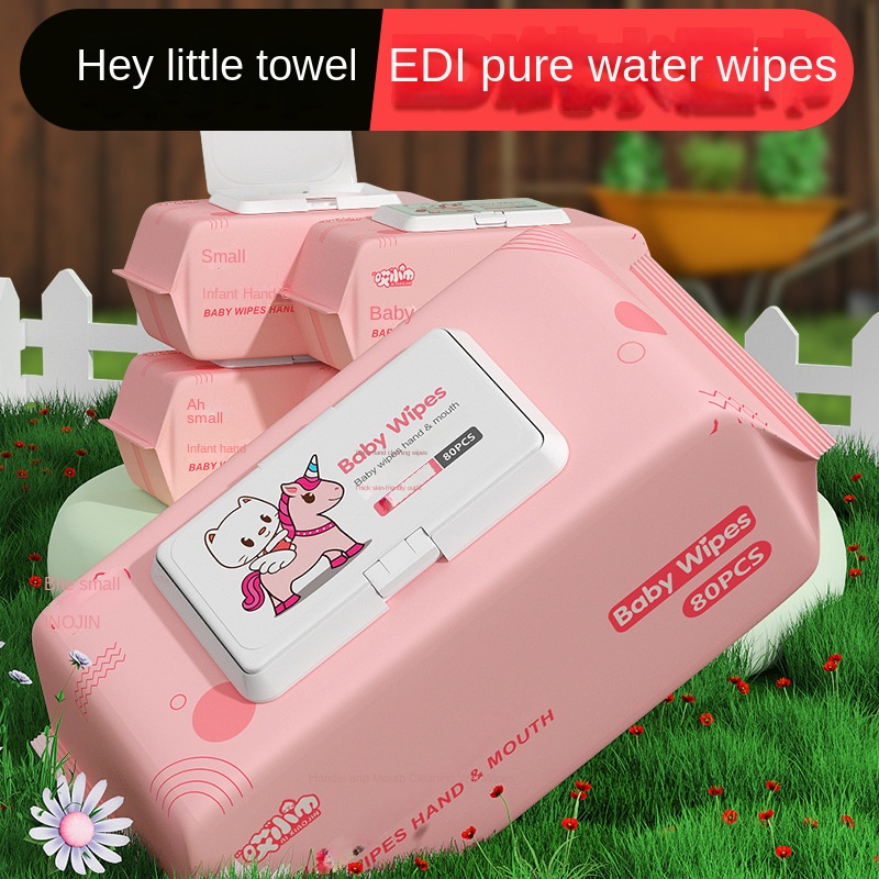 OEM Factory's 80pcs Eco-Friendly Baby Wet Wipes Custom Logo Soft Non-Irritating Cleansing Wipes for Baby's Mouth Hands Nose 图3