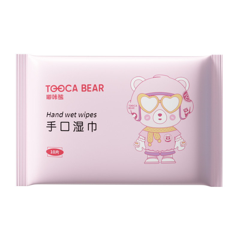 OEM Factory's Custom Logo 10 Pcs Eco-Friendly Soft Non-Irritating Baby Wet Wipes for Cleaning Baby Mouth Hands Nose 图3