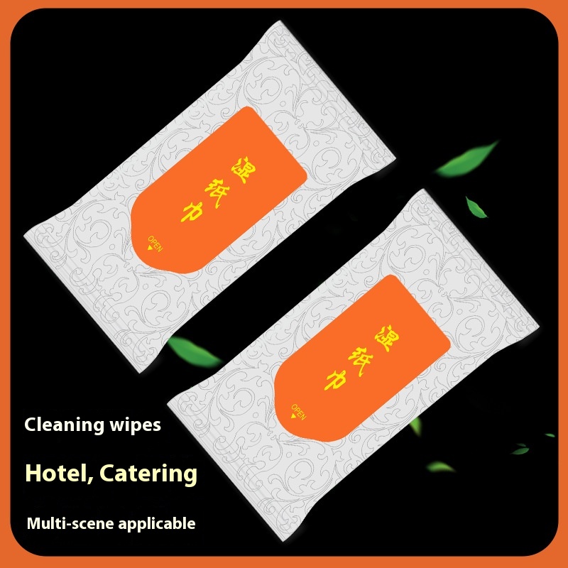 OEM Factory Small Order Custom Logo Eco-friendly 5-Pcs Wet Wipes for Hotel Catering Advertising Travel Party 图4