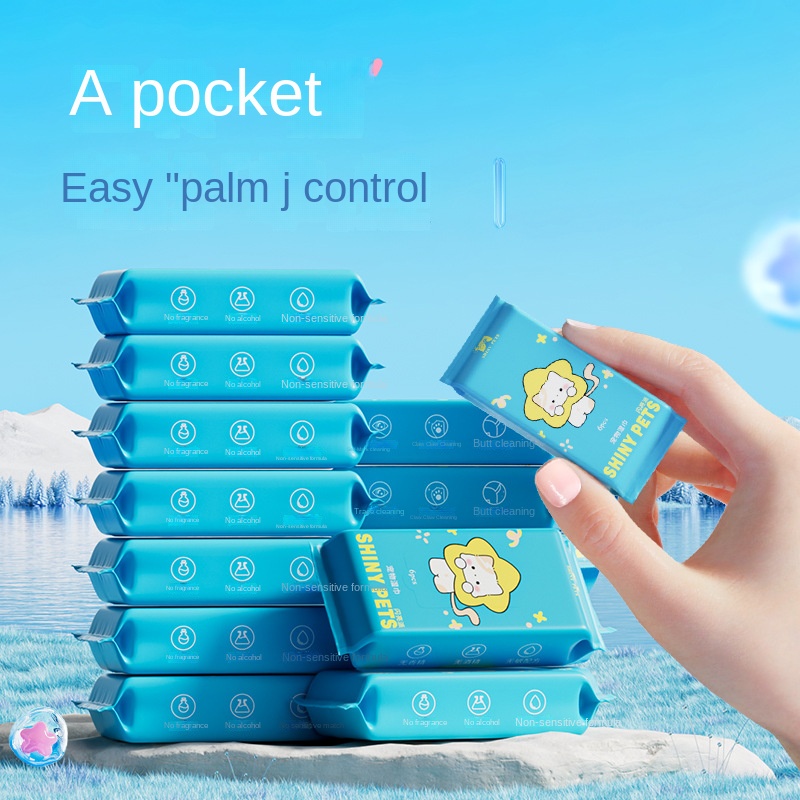 Quality Assurance Eco Cat Wipes 2-in-1 Cleaning & Freshening Wipes Travel-Sized Pet Wipes